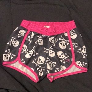 Cute black and pink skull shorts